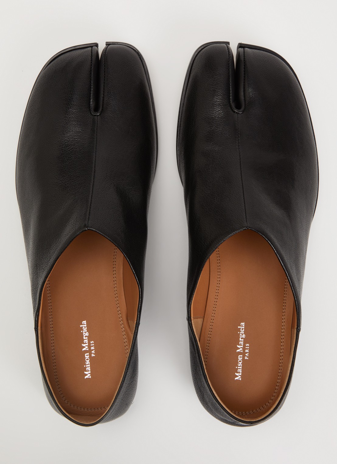 Maison Margiela Tabi Babouche slip-on van leer - detail 2 zwart