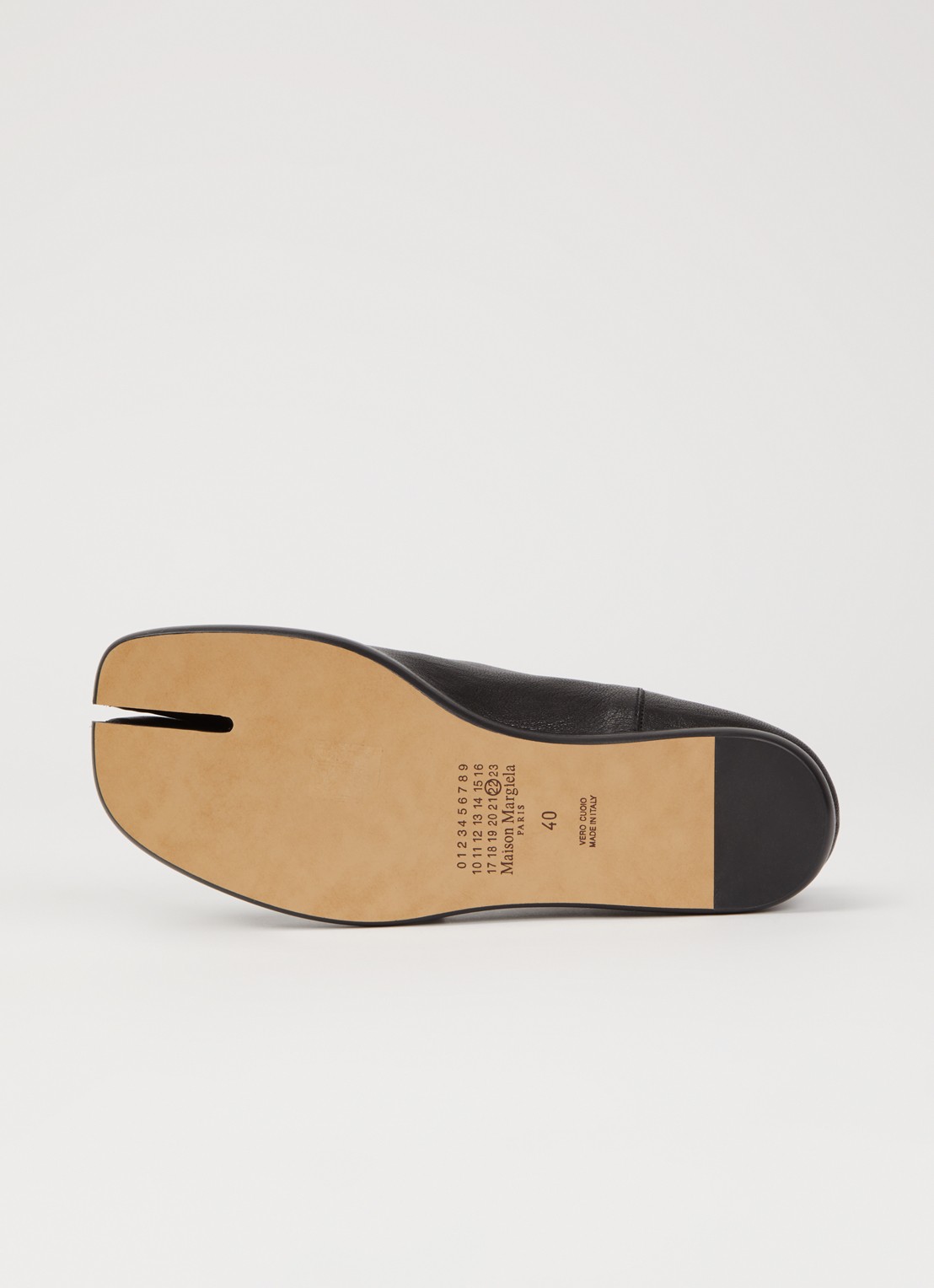Maison Margiela Tabi Babouche slip-on van leer - detail 3 zwart