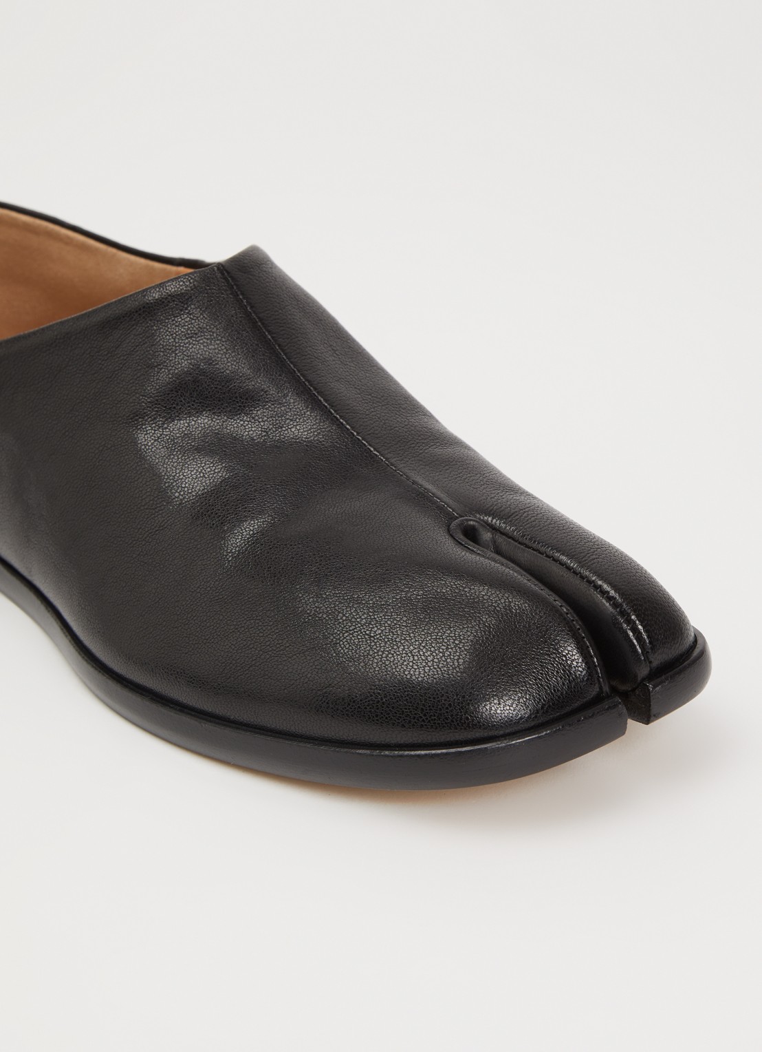 Maison Margiela Tabi Babouche slip-on van leer - detail 4 zwart