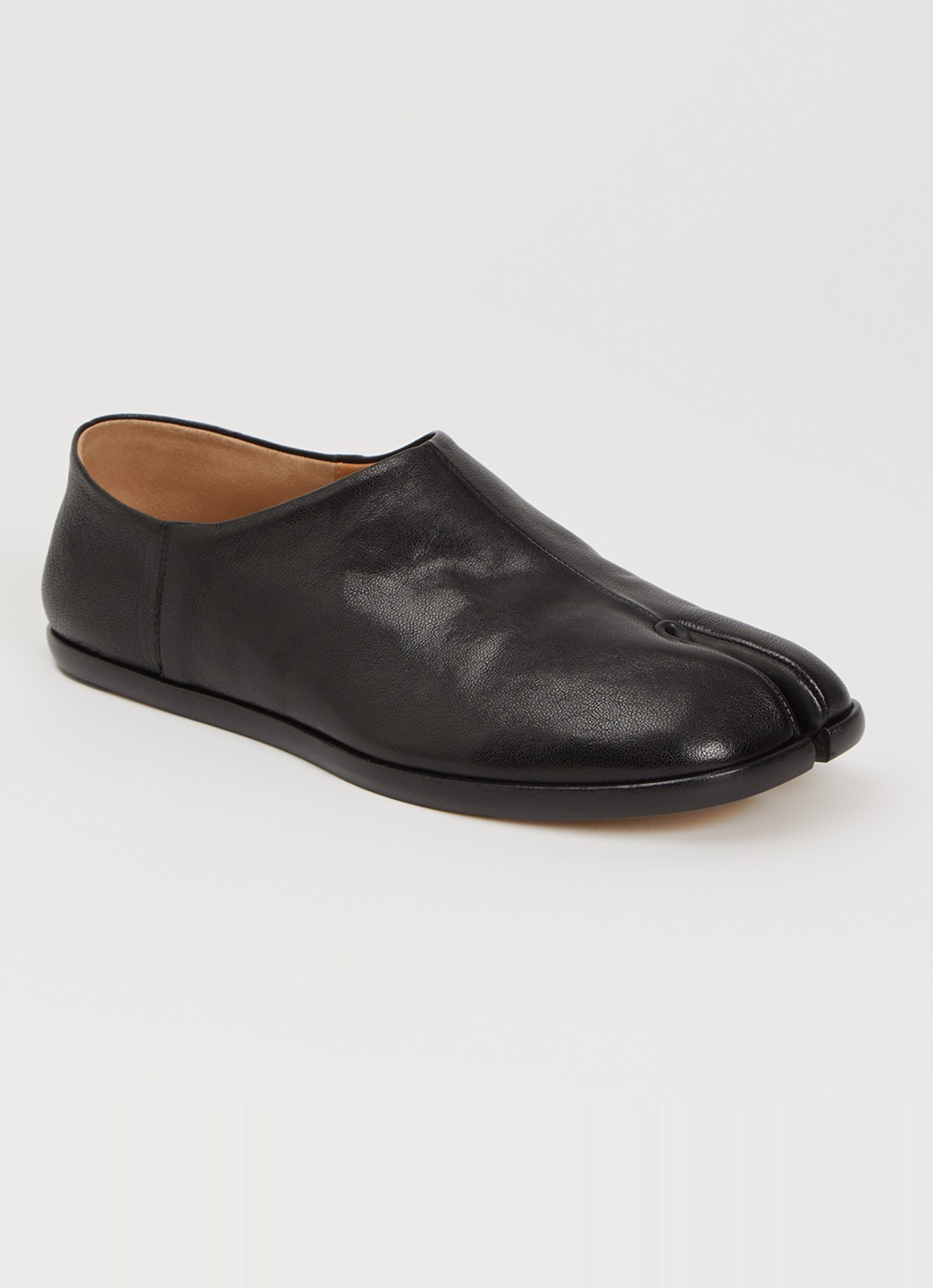 Maison Margiela Tabi Babouche slip-on van leer - voorkant 5 zwart