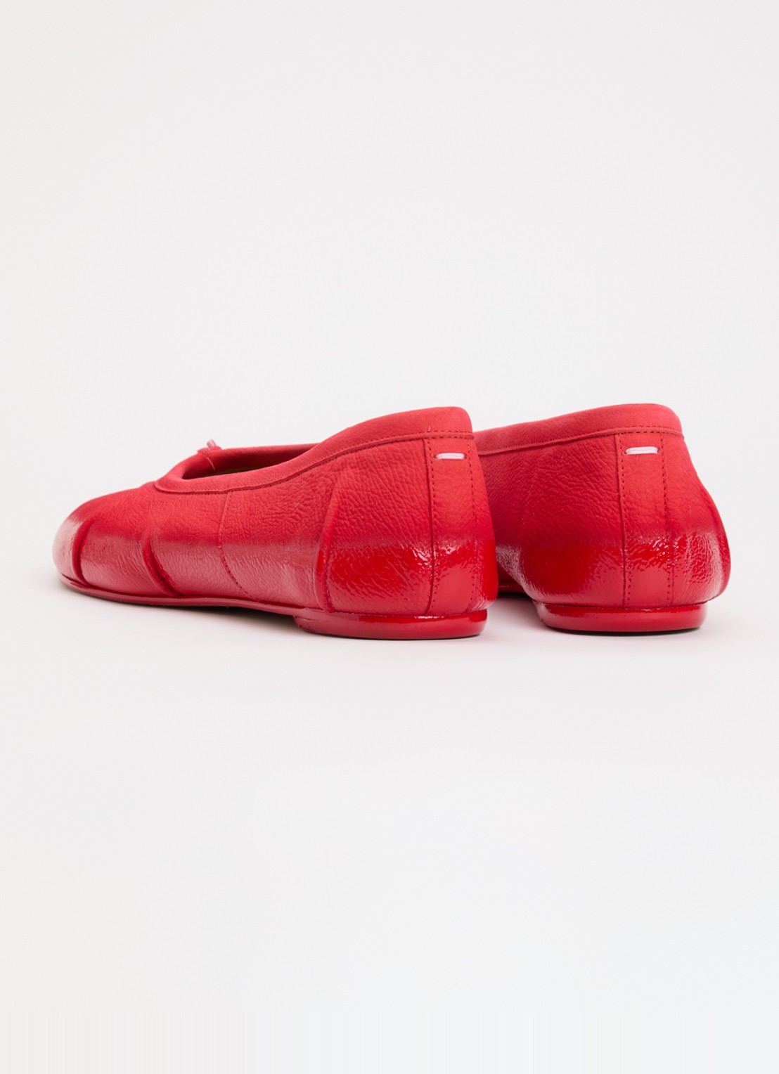 Maison Margiela Tabi ballerina van kalfsleer - achterkant 6 rood