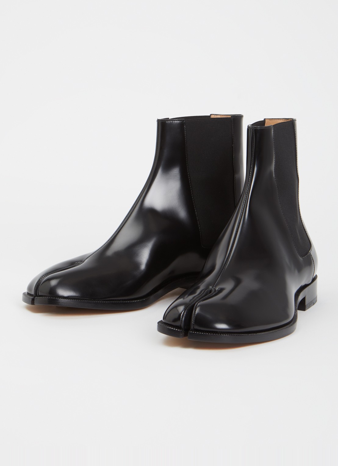 Maison Margiela Tabi chelsea boot van kalfsleer - detail 3 zwart