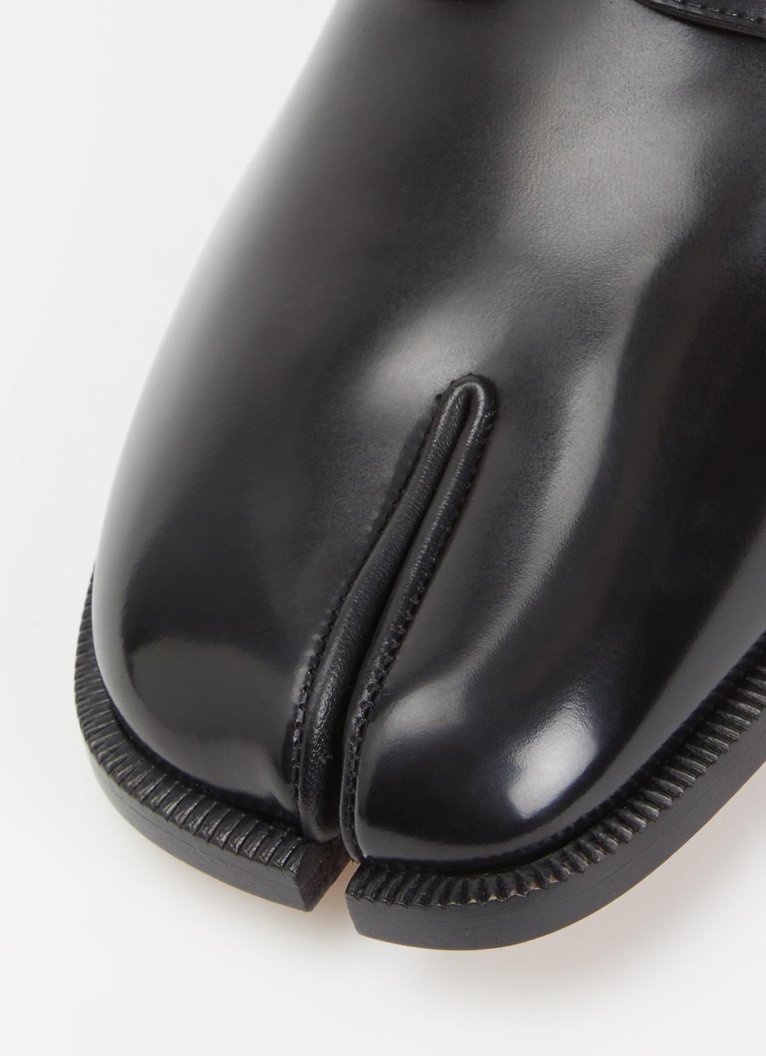 Maison Margiela Tabi lace-up veterschoen van kalfsleer - detail 6 zwart