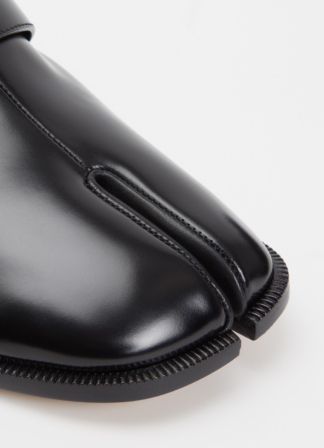 Maison Margiela Tabi loafer van kalfsleer - detail 7 zwart