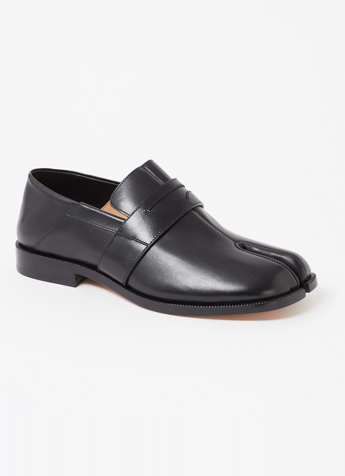 Maison Margiela Tabi loafer van kalfsleer - voorkant 6 zwart