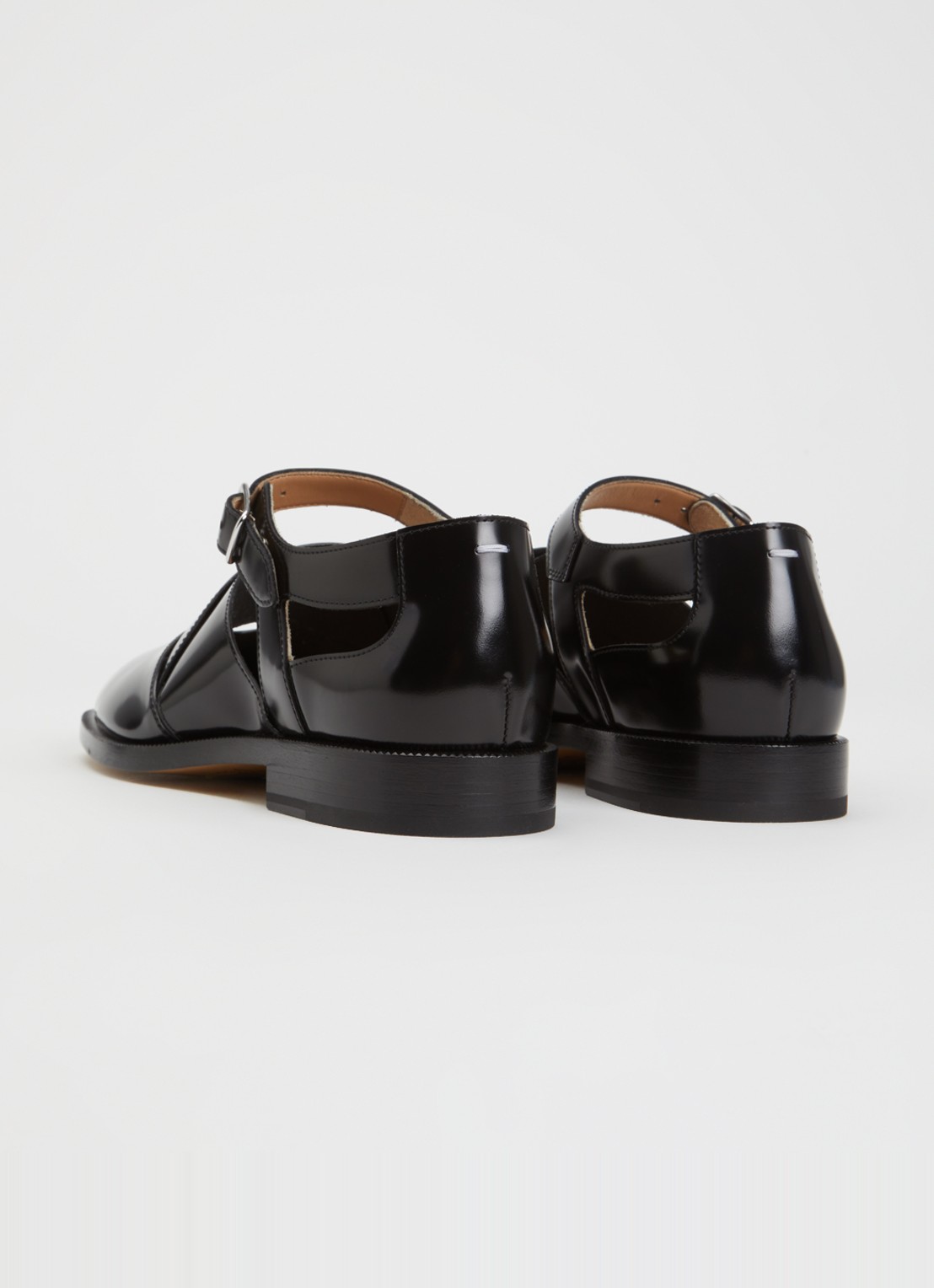 Maison Margiela Tabi Loafer van kalfsleer - achterkant zwart
