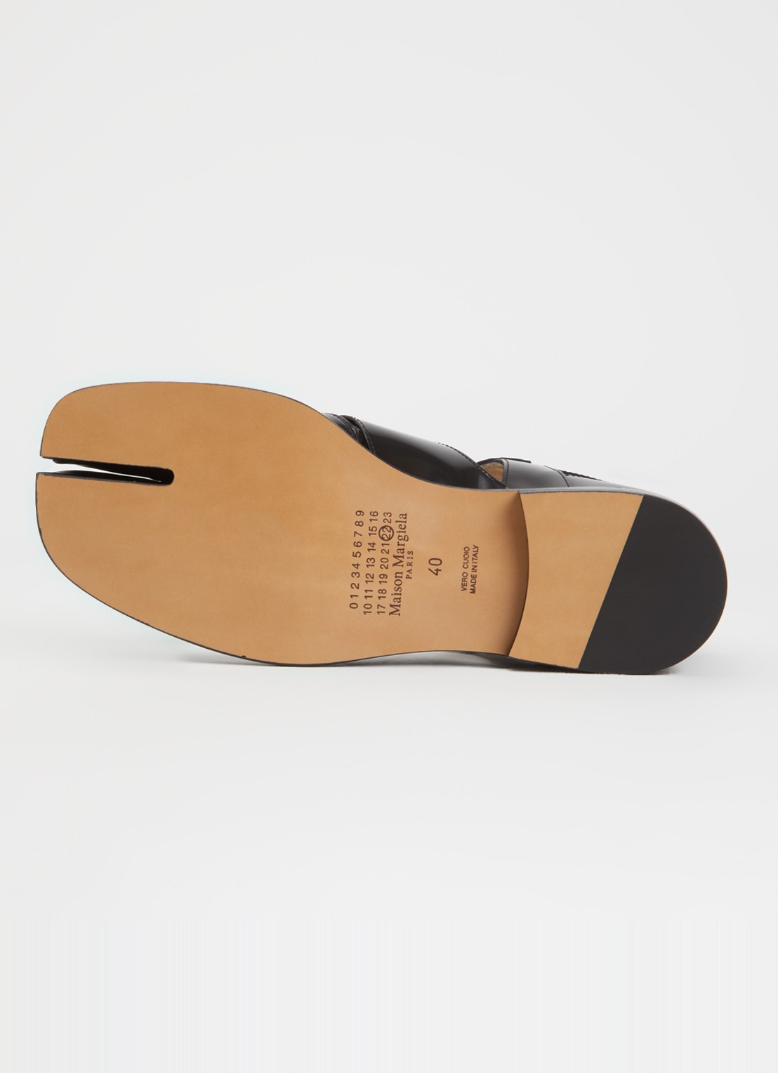 Maison Margiela Tabi Loafer van kalfsleer - detail 4 zwart