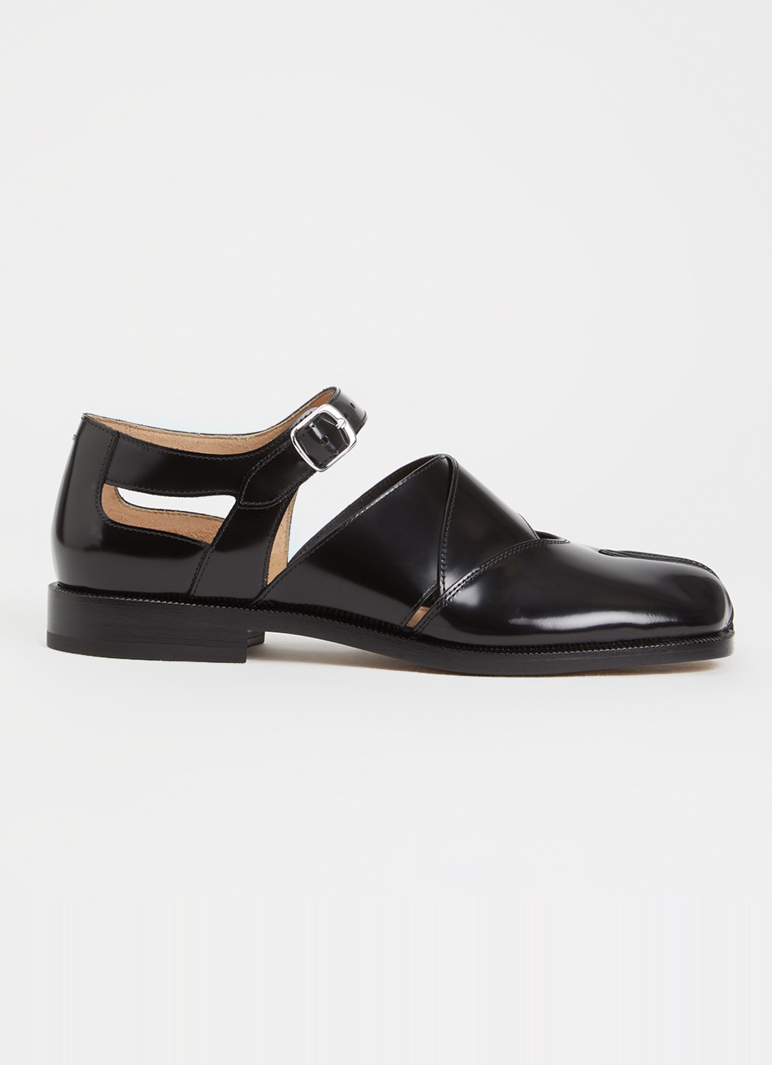 Maison Margiela Tabi Loafer van kalfsleer - voorkant 6 zwart