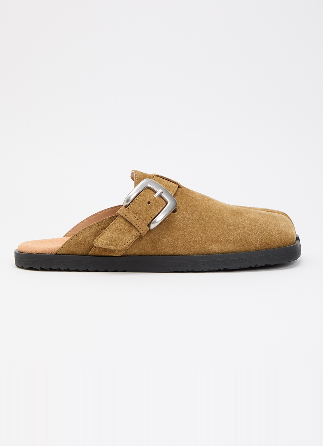 Maison Margiela Tabi muiltje van suède - voorkant 6 beige