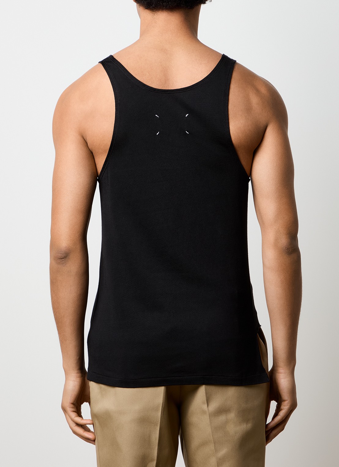 Maison Margiela Tanktop met logoprint - achterkant 5 zwart