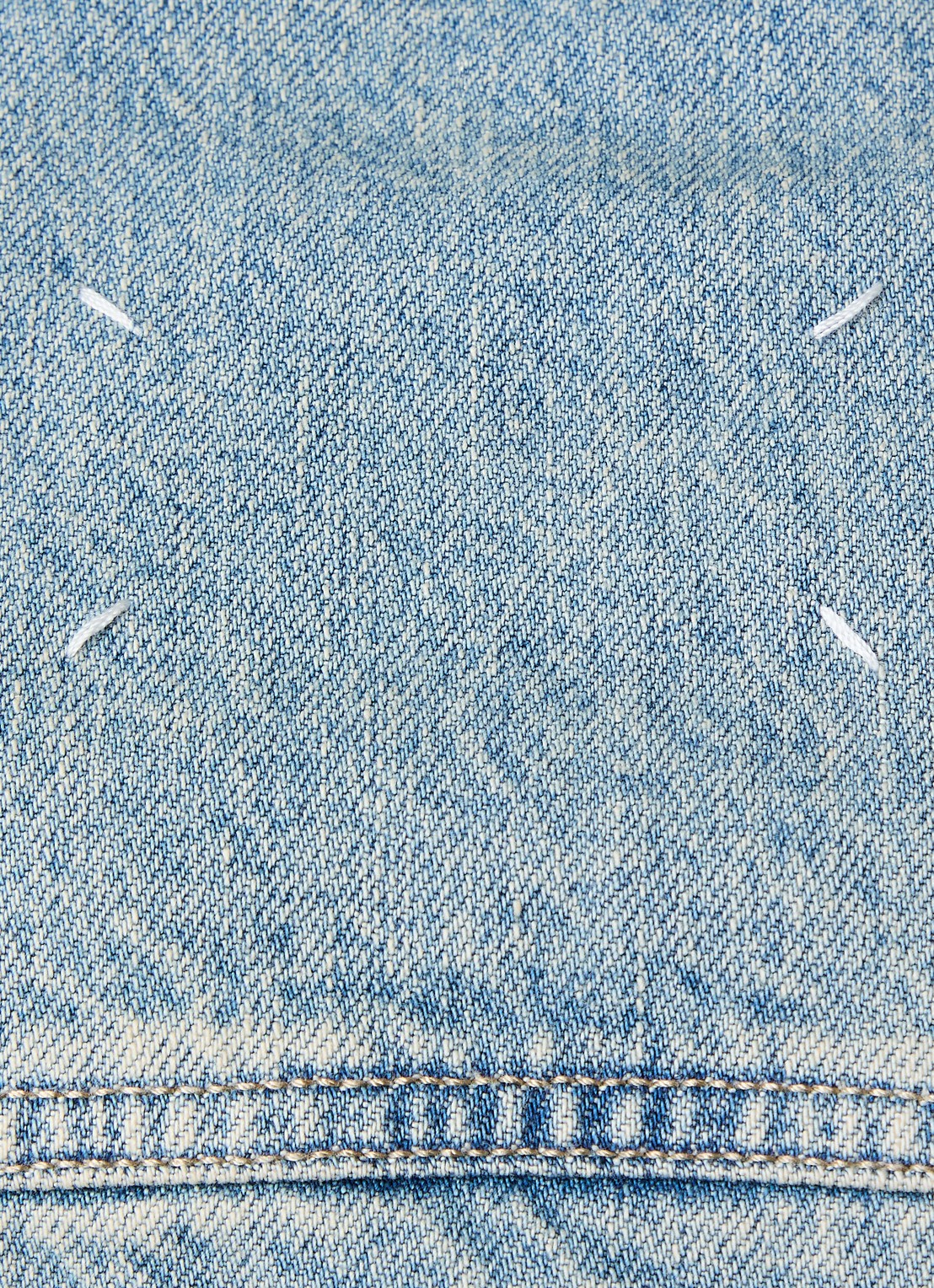Maison Margiela Tape spijkerjas met steekzakken - detail 6 blauw