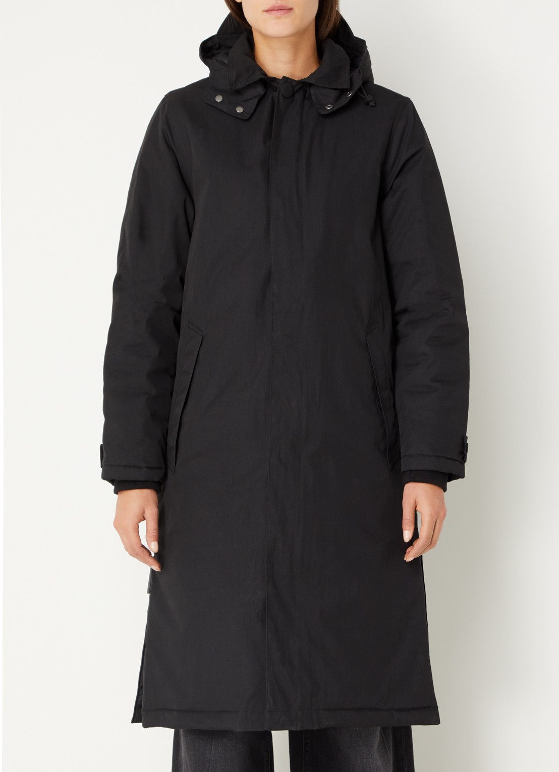 Maium Mac gewatteerde parka met steekzakken - detail 4 zwart
