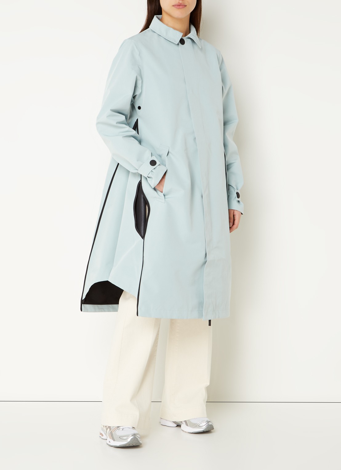 Maium Mac regenjas met afneembare capuchon - unisex - voorkant 3 mint