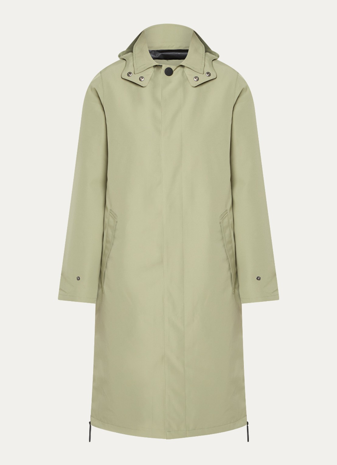 Maium Mac regenjas met afneembare capuchon - unisex - voorkant 2 lichtgroen