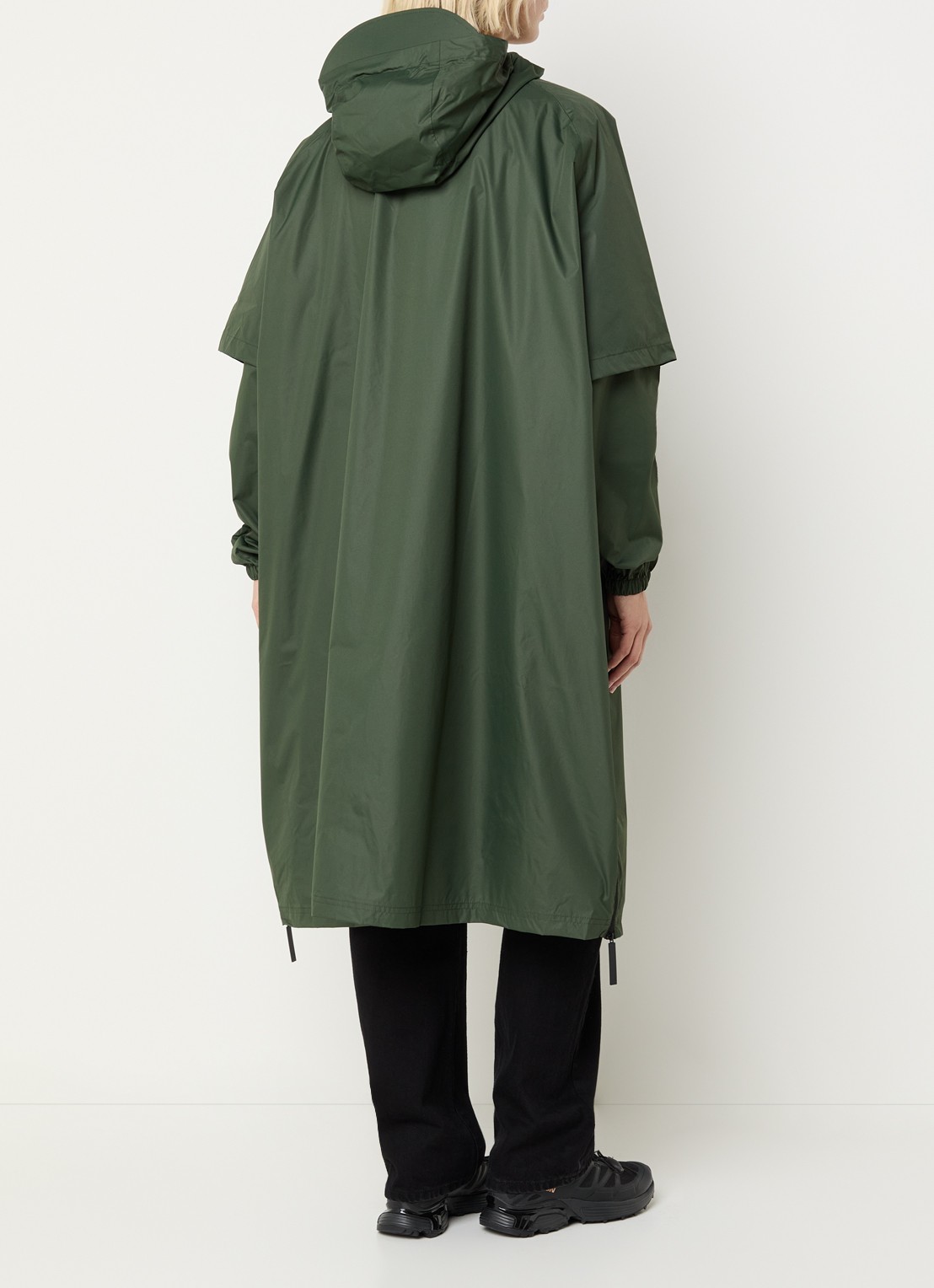 Maium Regenjas met capuchon - achterkant groen