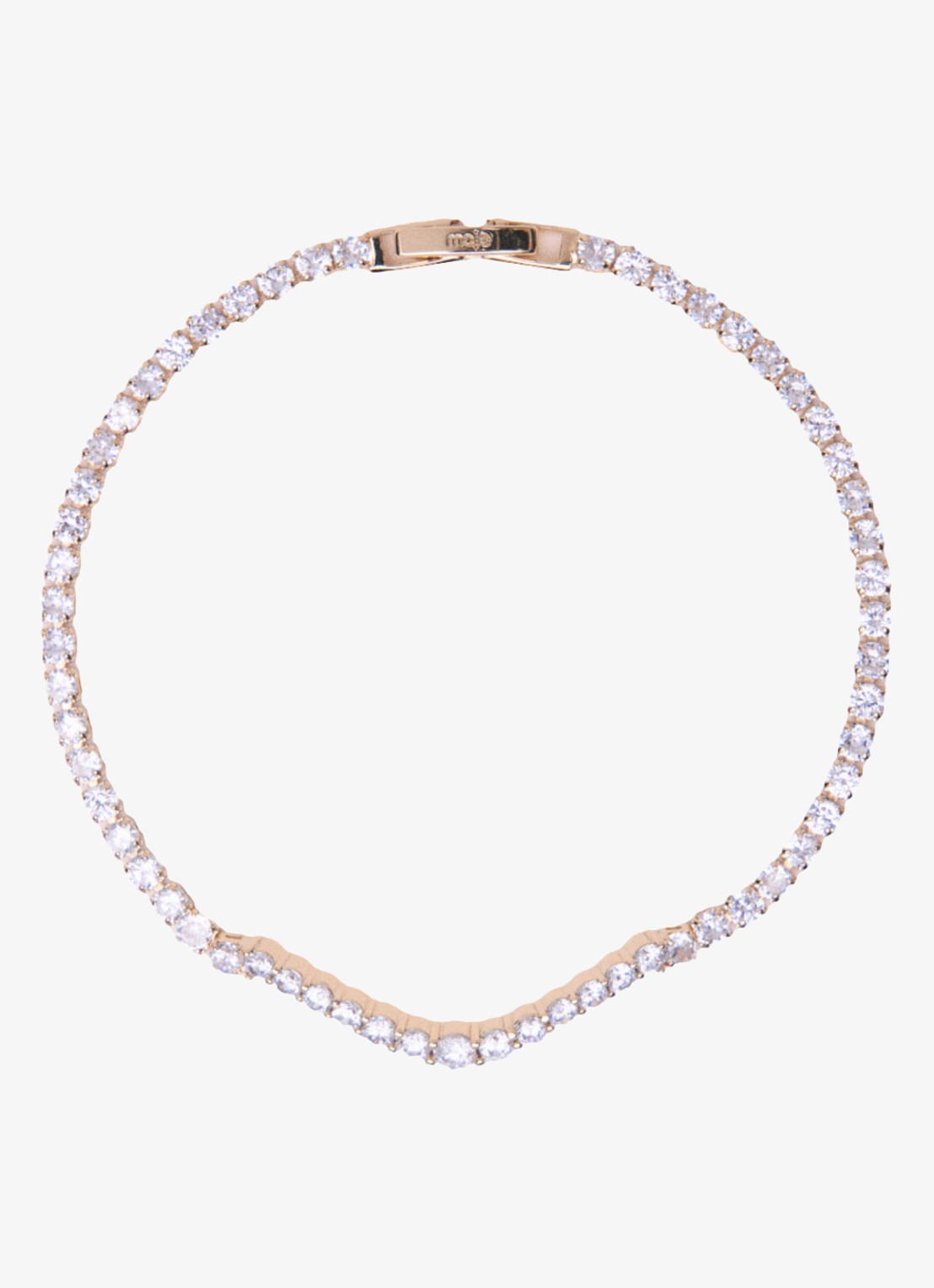 Maje Armband met zirkonia - voorkant goud