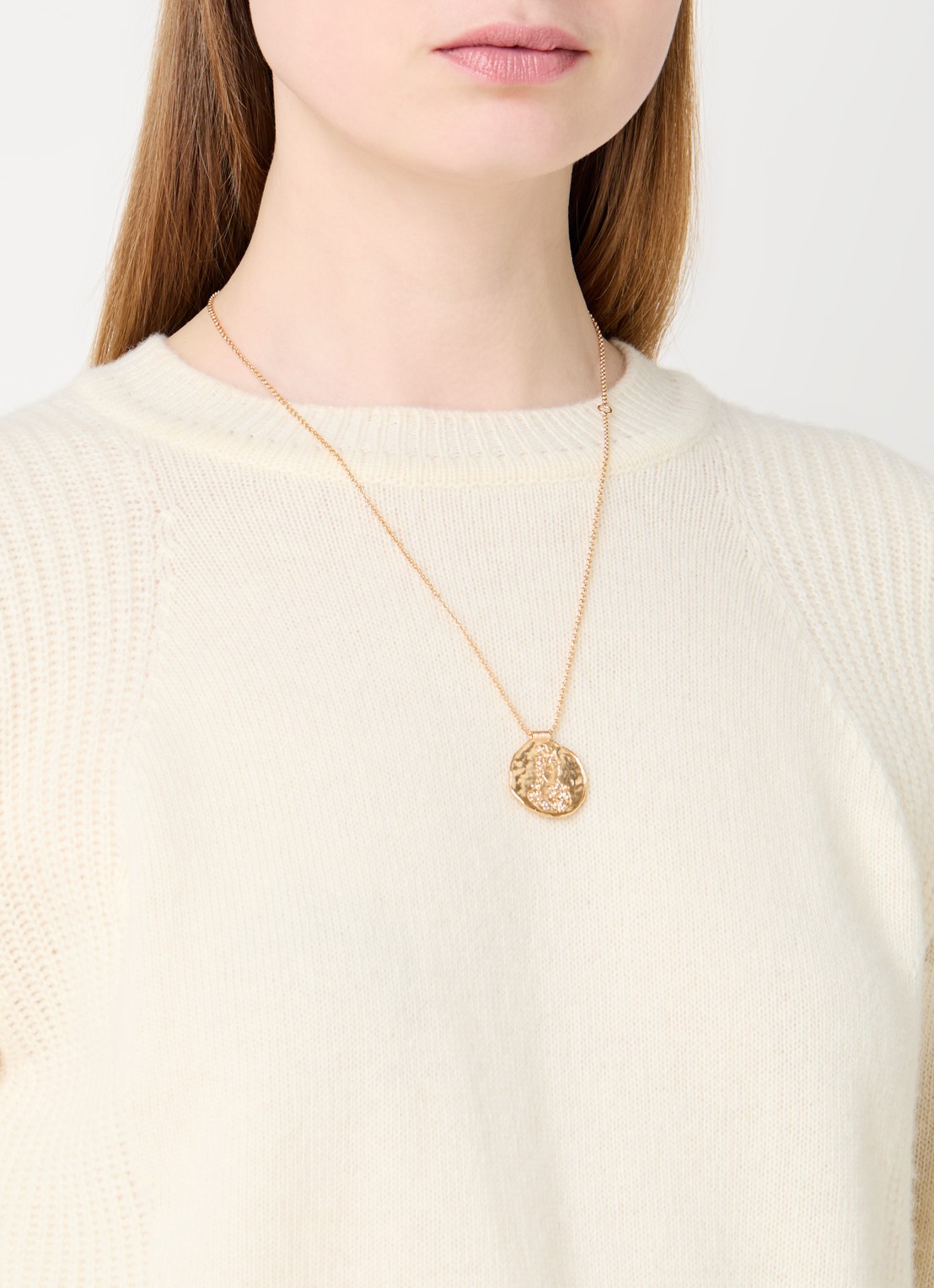Maje Astro ketting met hanger - voorkant 2 goud