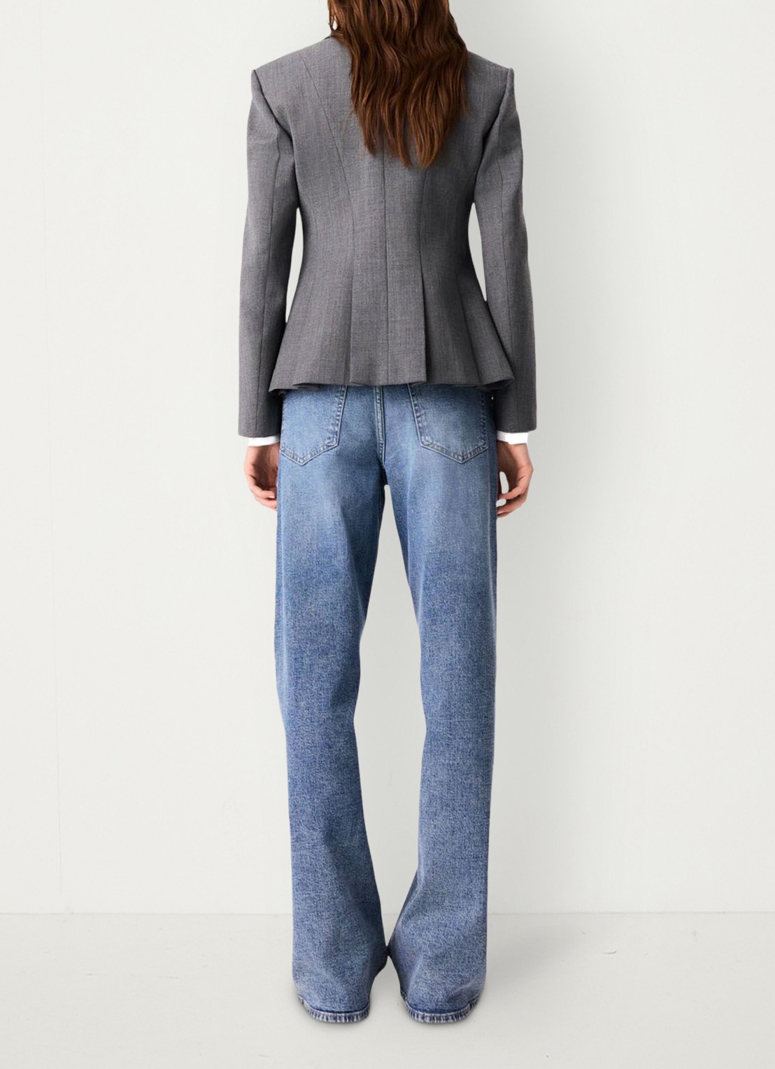 Maje Blazer in wolblend - achterkant 6 grijs