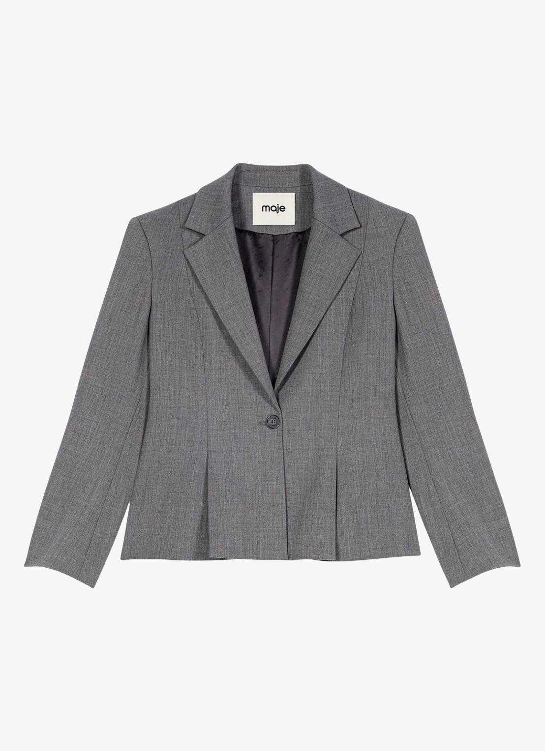 Maje Blazer in wolblend - detail 5 grijs