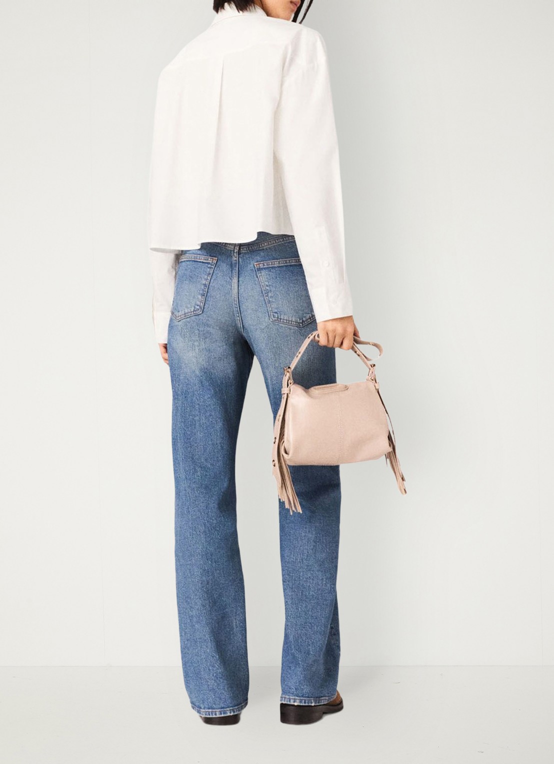 Maje Blouse met imitatieparels - achterkant 7 wit