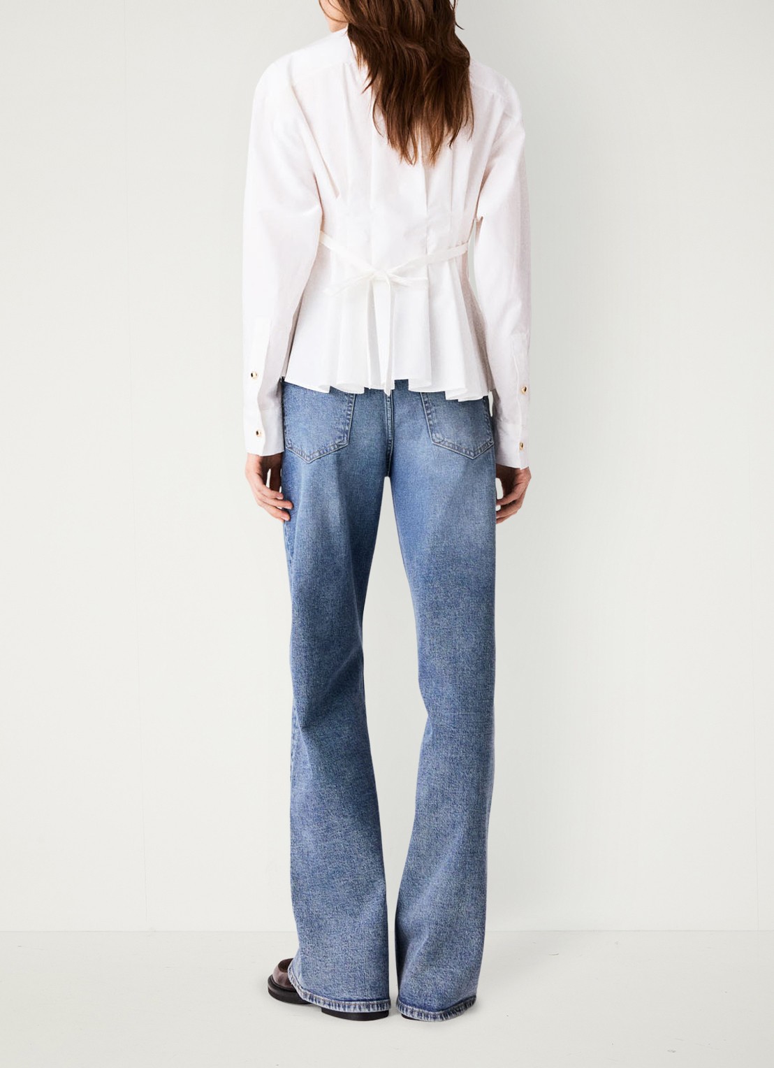 Maje Blouse met plooidetail  - achterkant wit