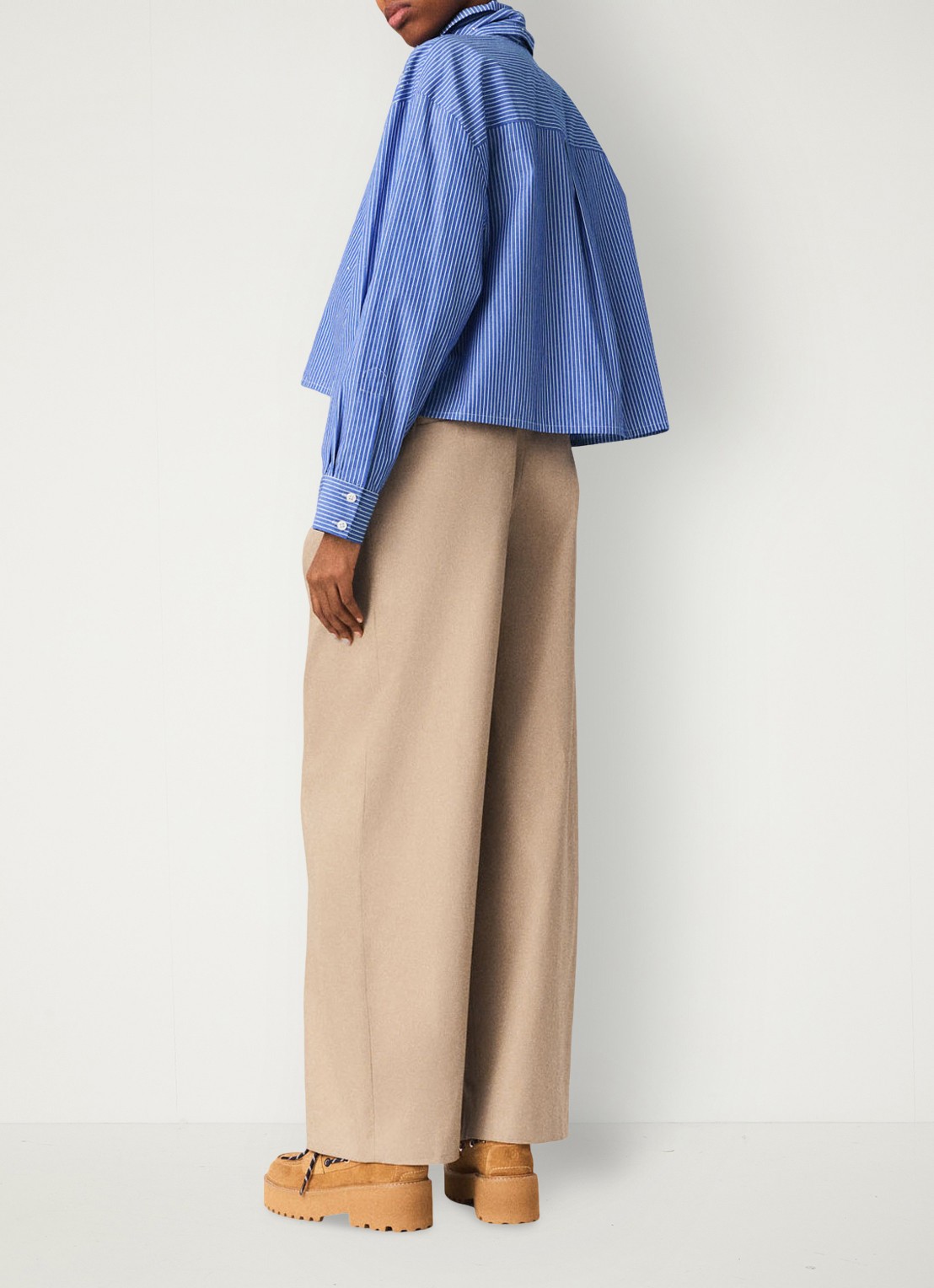 Maje Blouse met strass en afneembare sjaalkraag - achterkant 3 blauw