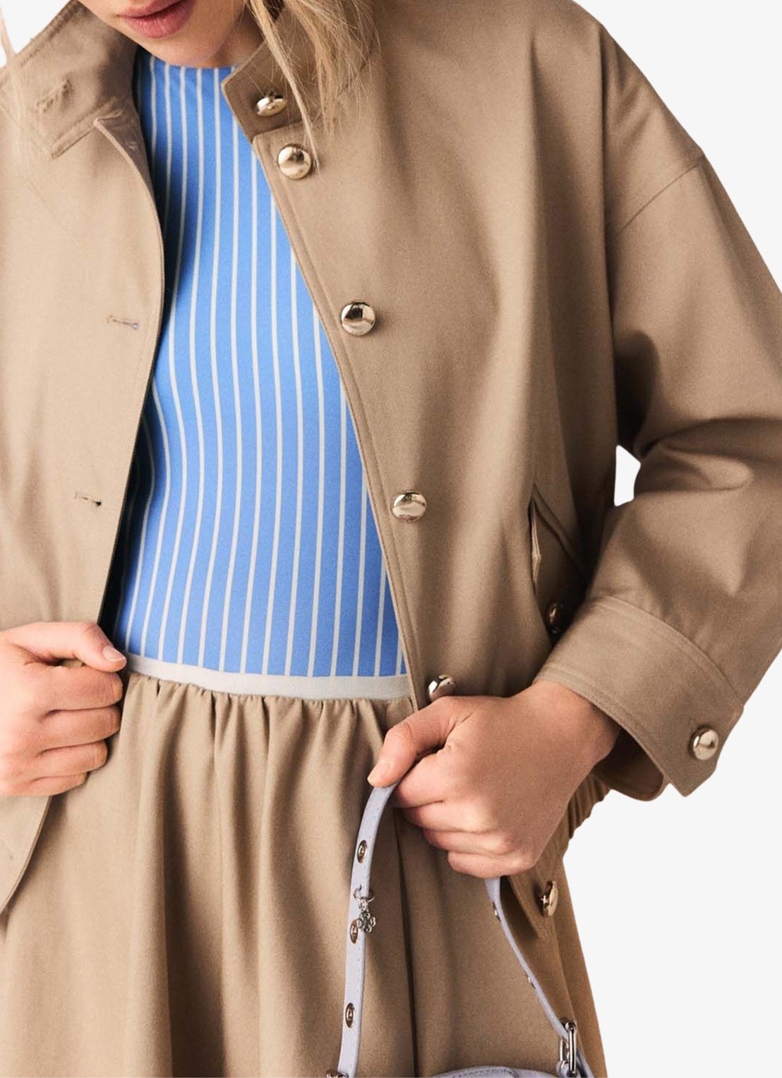 Maje Bomber jack met klepzakken  - detail 5 beige