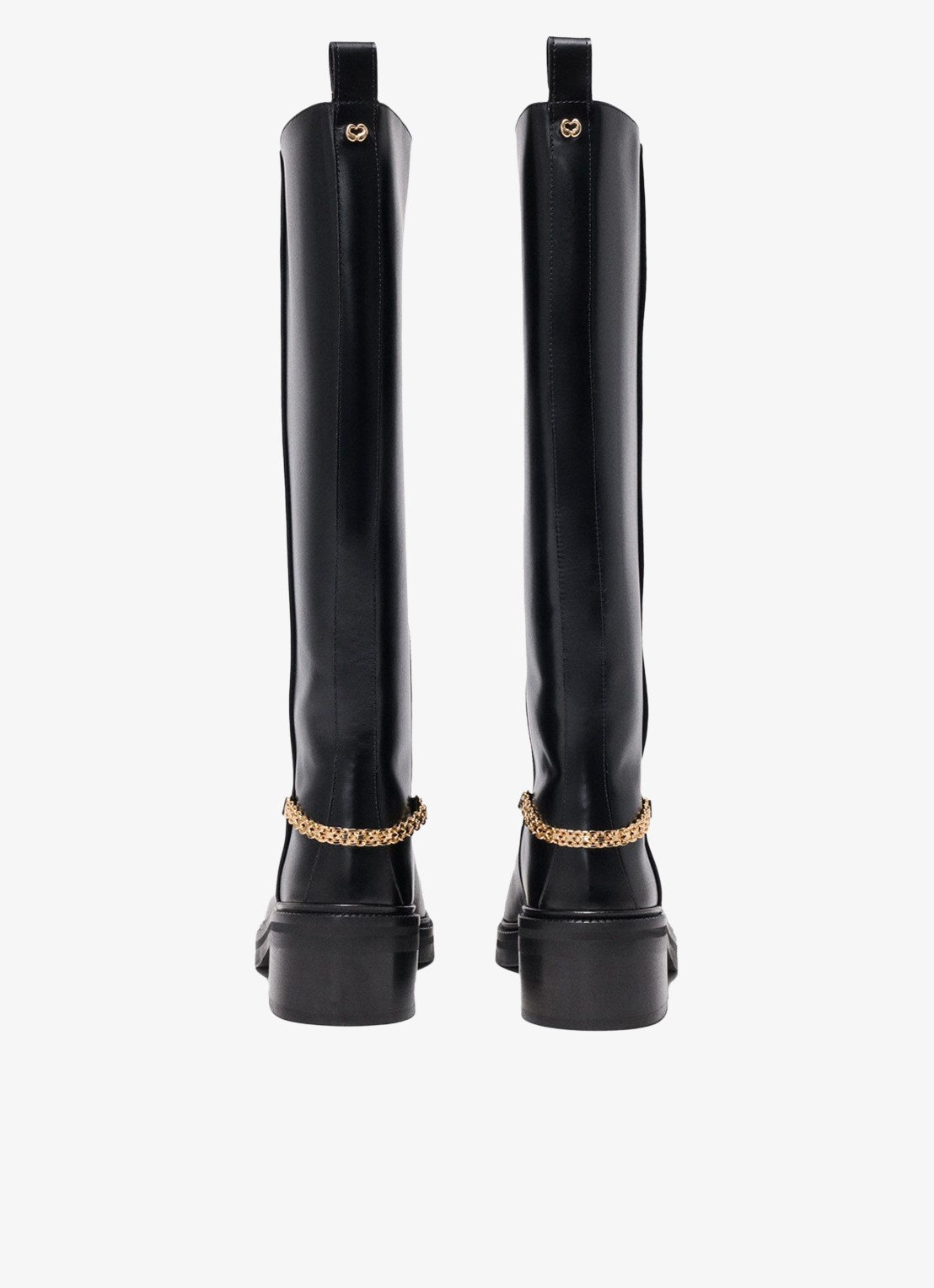 Maje Boots van leer - achterkant 2 zwart
