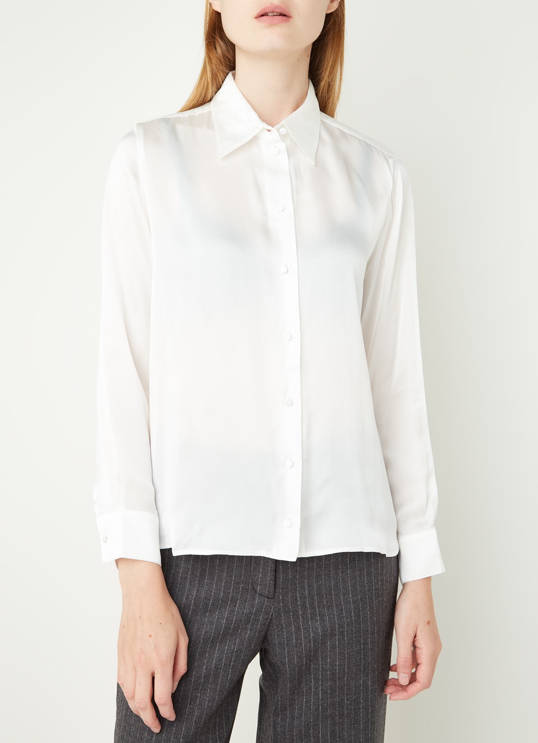 Maje Cecily blouse van zijde - detail 4 wit
