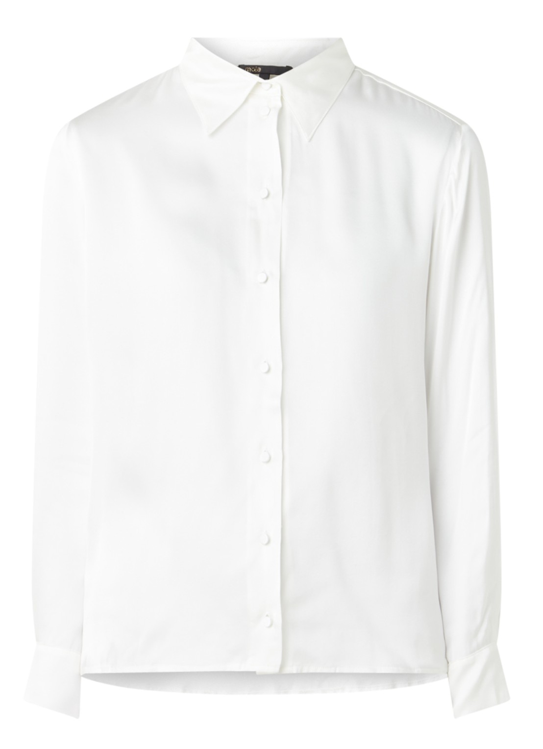 Maje Cecily blouse van zijde - voorkant wit