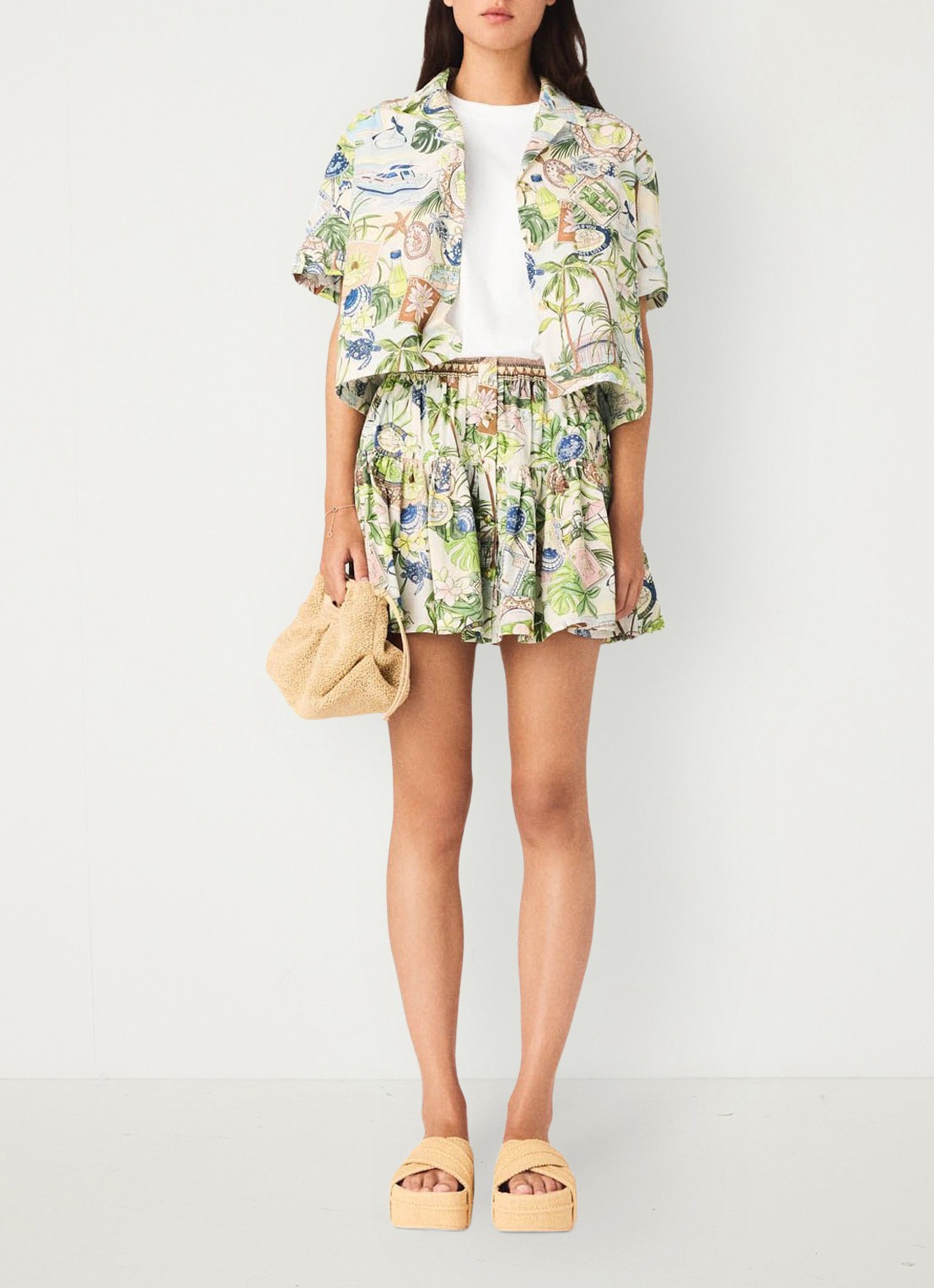 Maje Cifesti blouse met print - voorkant 7 groen