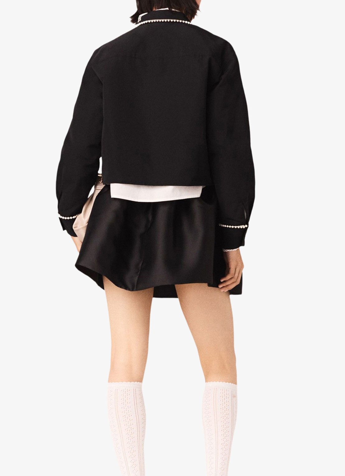 Maje Ciperly blouse met borstzak - achterkant 6 zwart