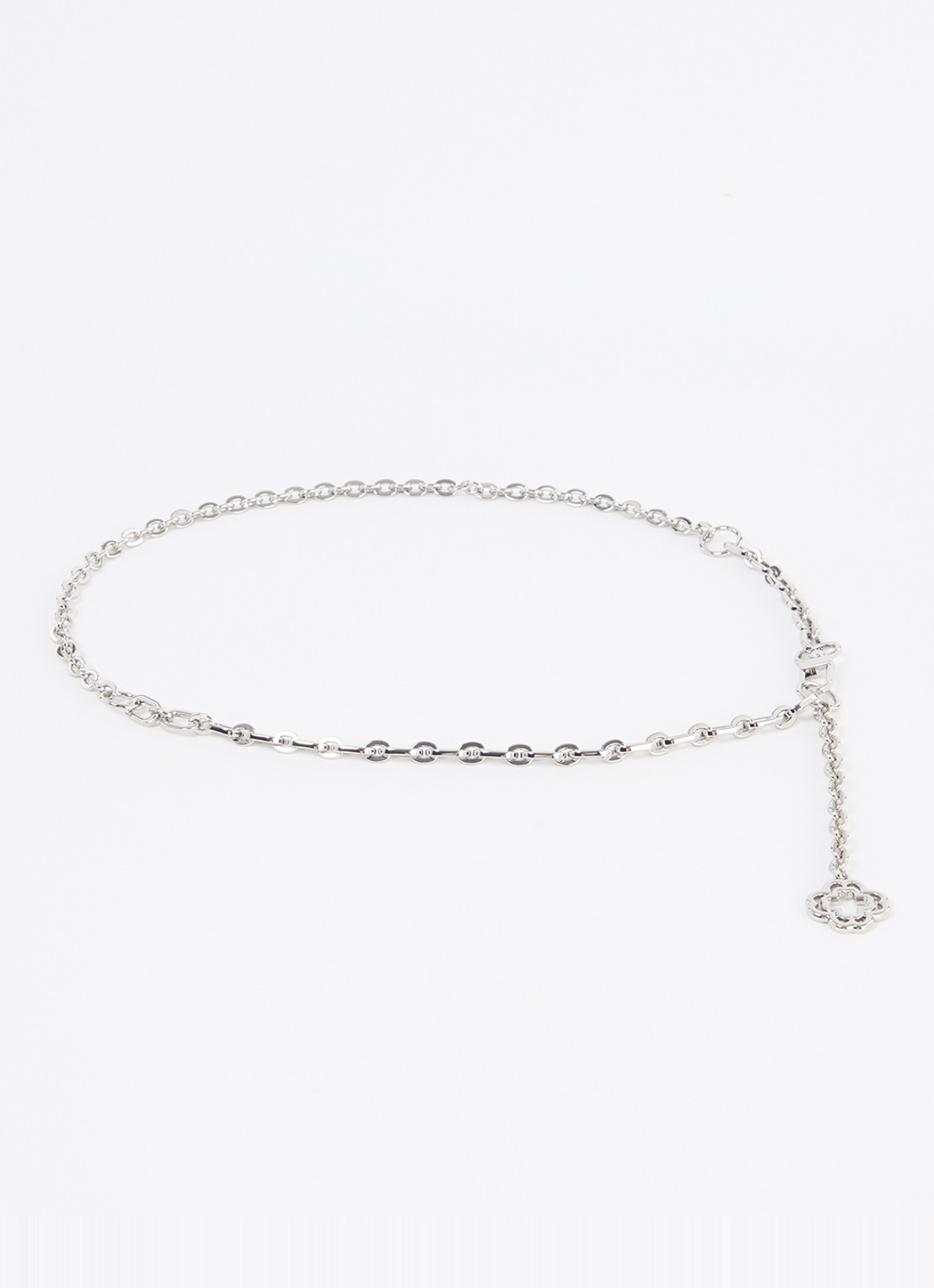 Maje Clover tailleriem met logo - voorkant zilver