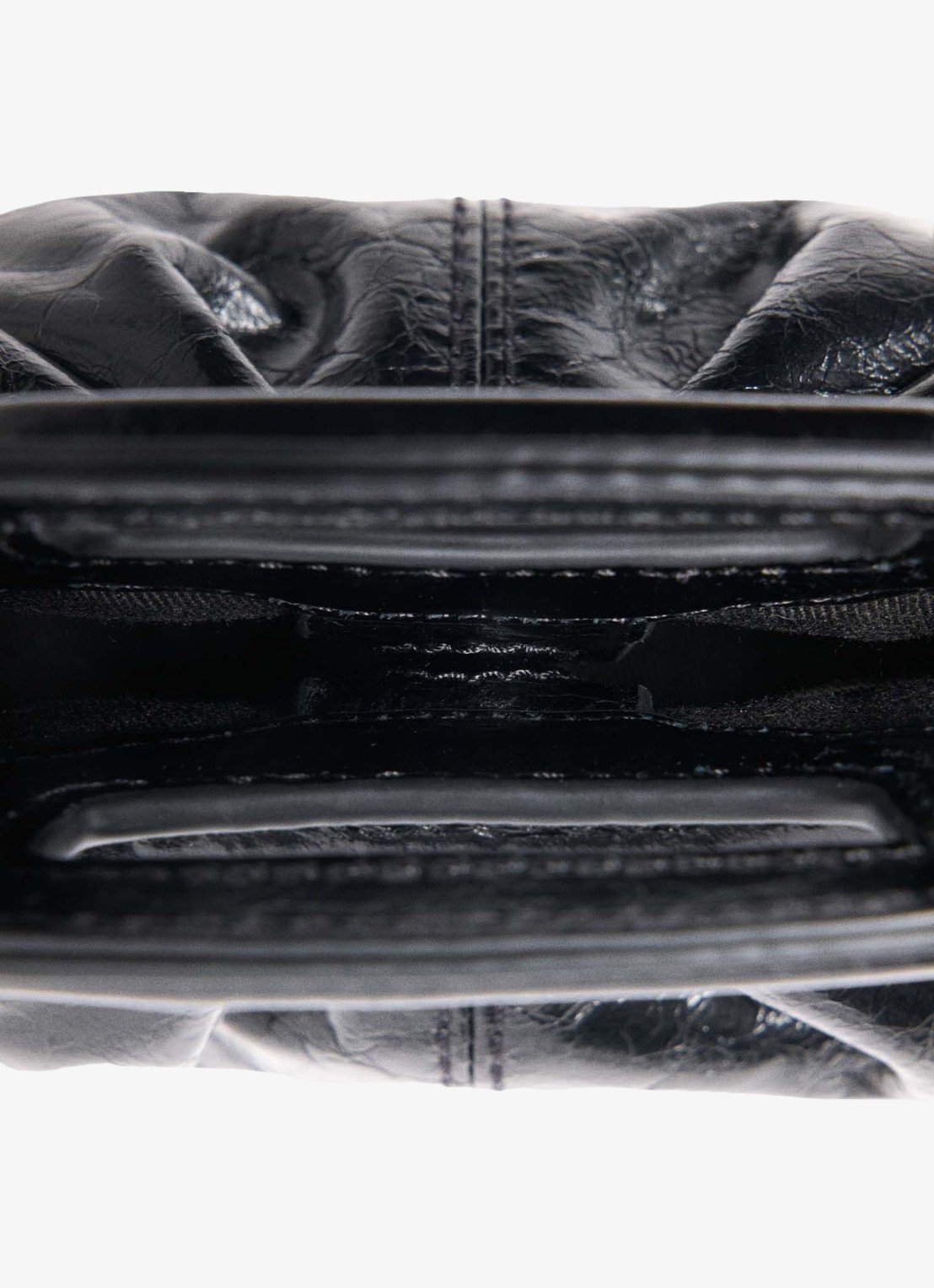 Maje Clutch van leer met afneembare schouderriem - detail 5 zwart
