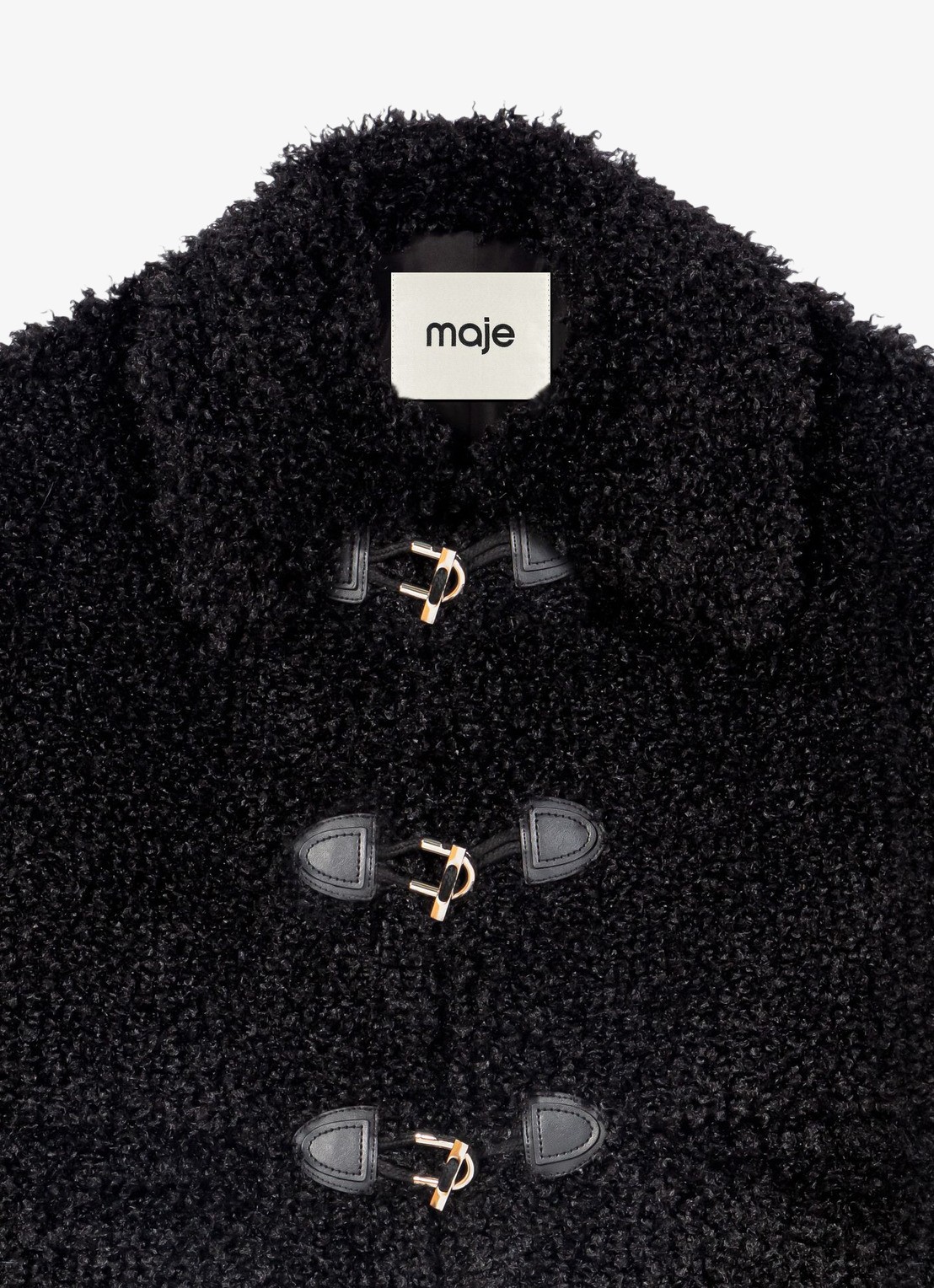Maje Cropped jack van teddy - detail jeans