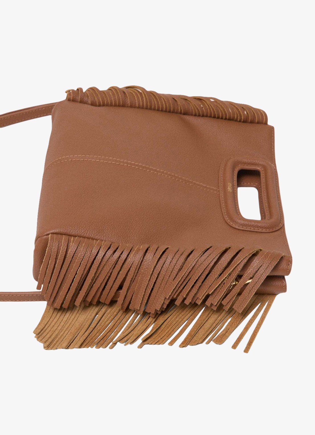 Maje Crossbodytas met franjes - detail 5 donkerbruin