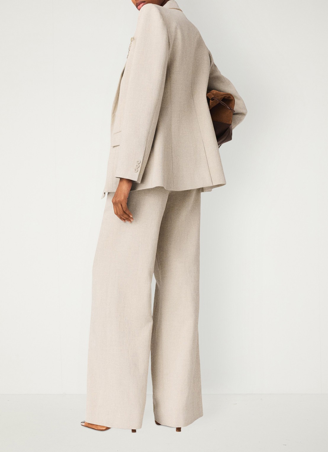 Maje Double-breasted blazer met klepzakken - achterkant 3 beige