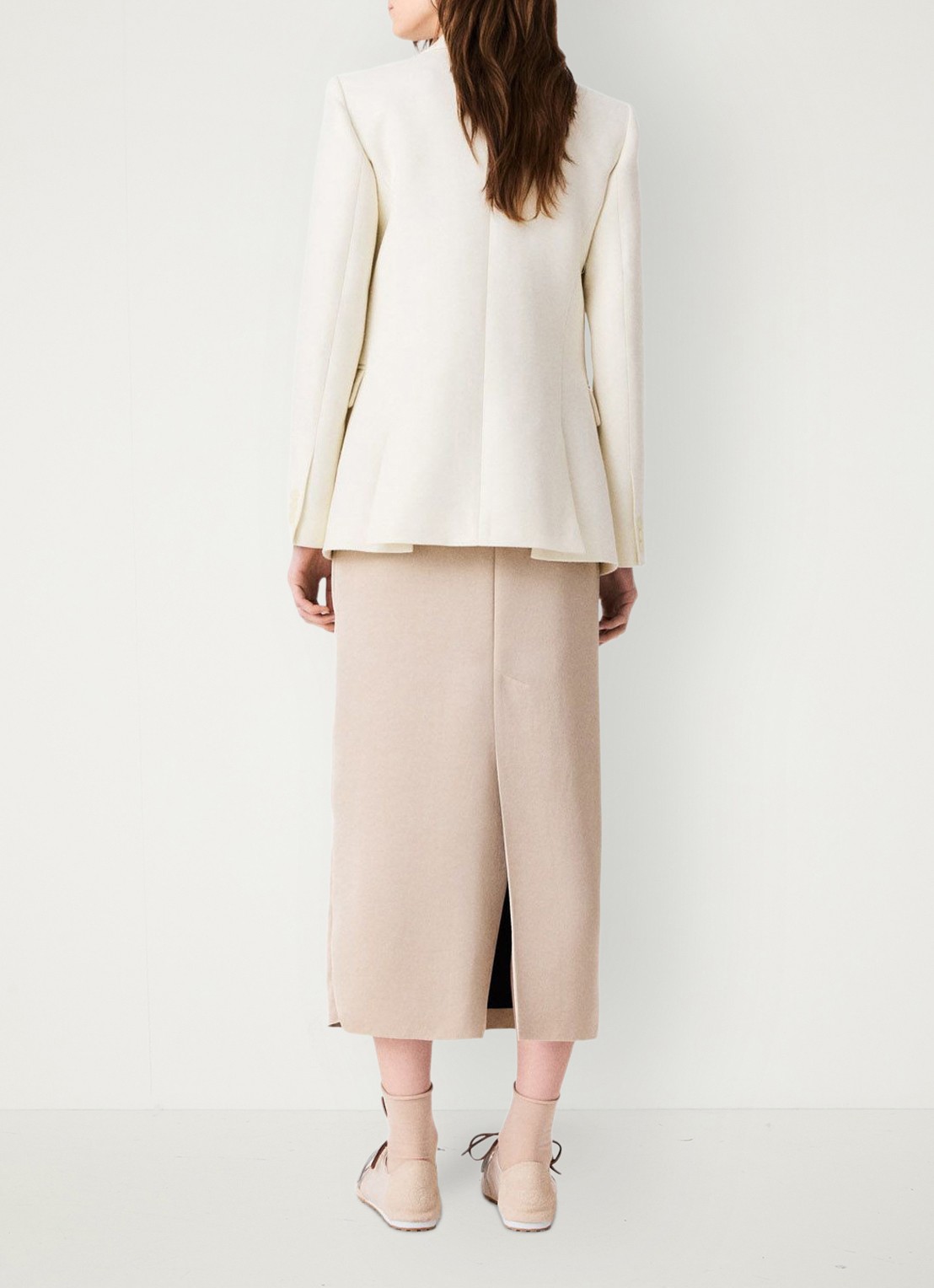 Maje Double-breasted blazer met klepzakken - achterkant 3 beige
