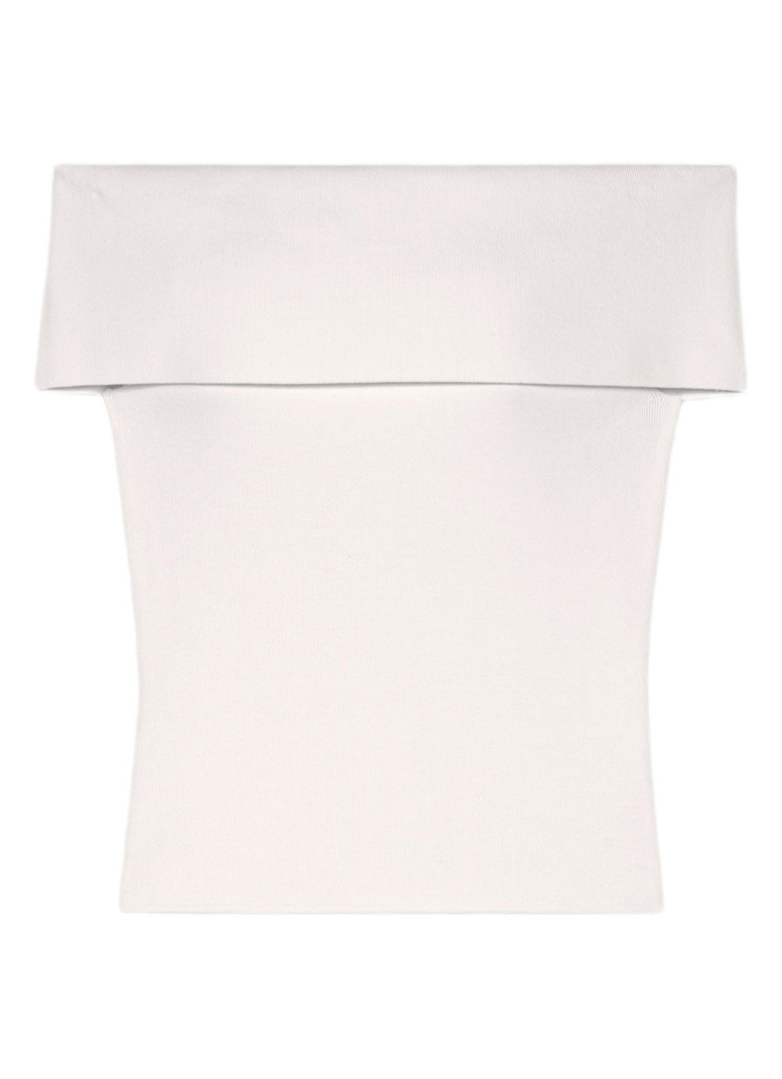 Maje Fijngebreide off shoulder top - voorkant wit