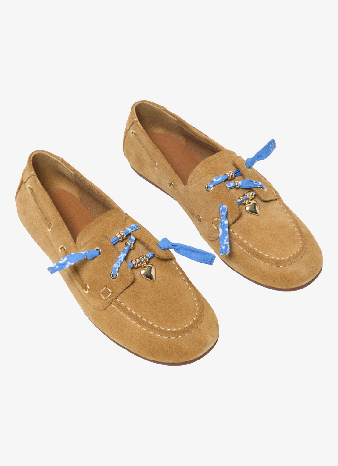 Maje Finolanude loafers van suède - detail 4 camel