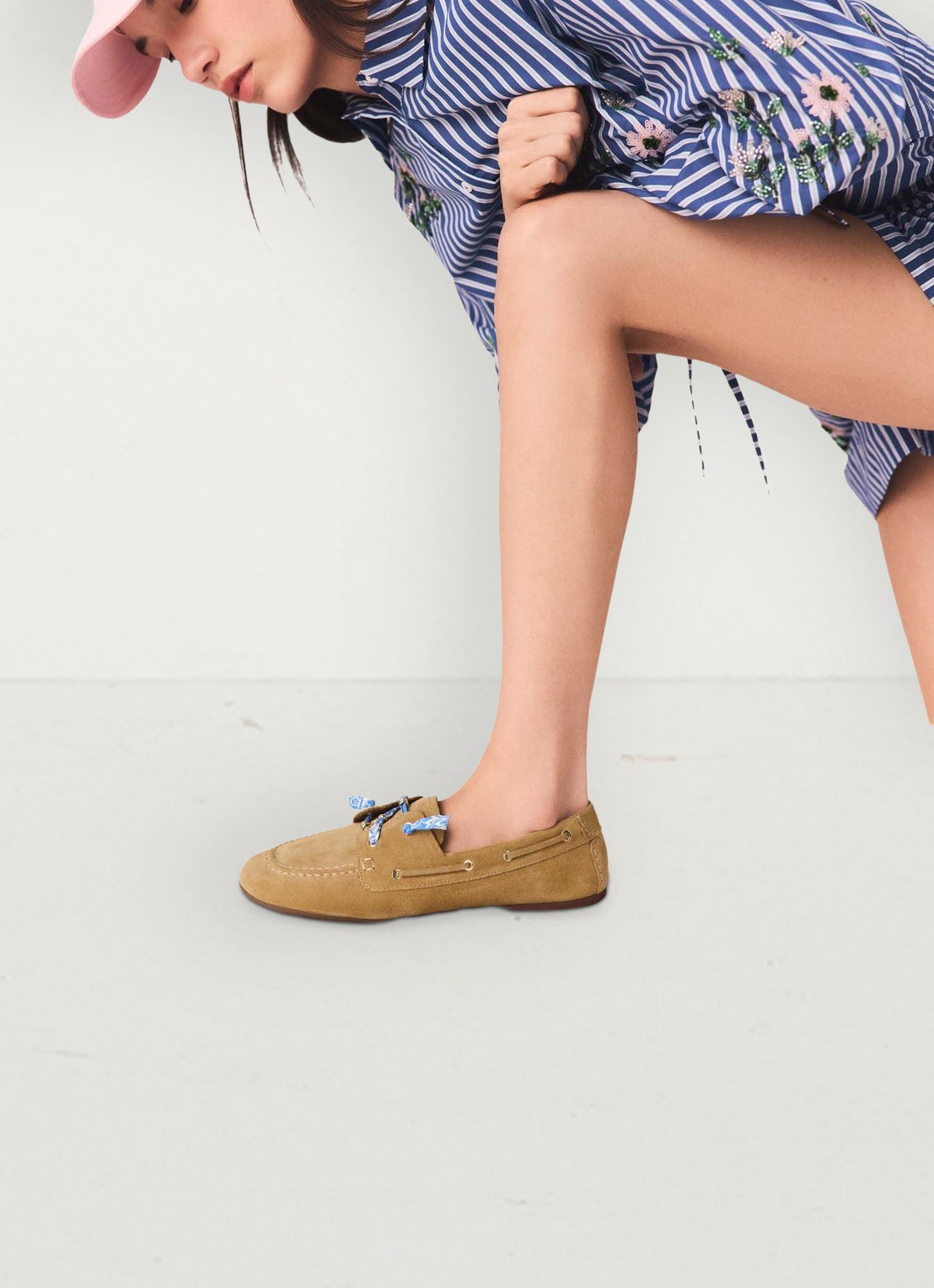 Maje Finolanude loafers van suède - detail 8 camel