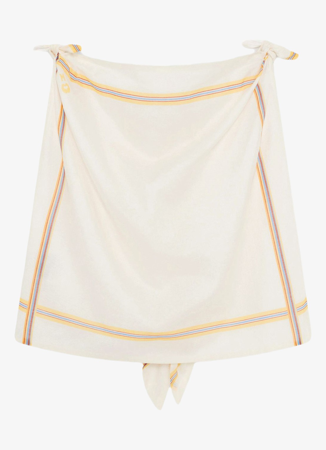 Maje Geprinte rugdecolleté crop top - voorkant wit