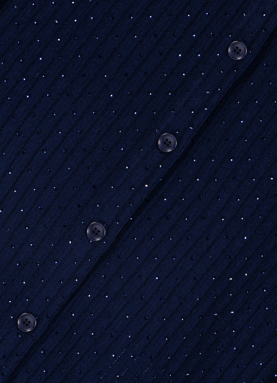 Maje Grofgebeid vest in wolblend met strass - detail 7 donkerblauw