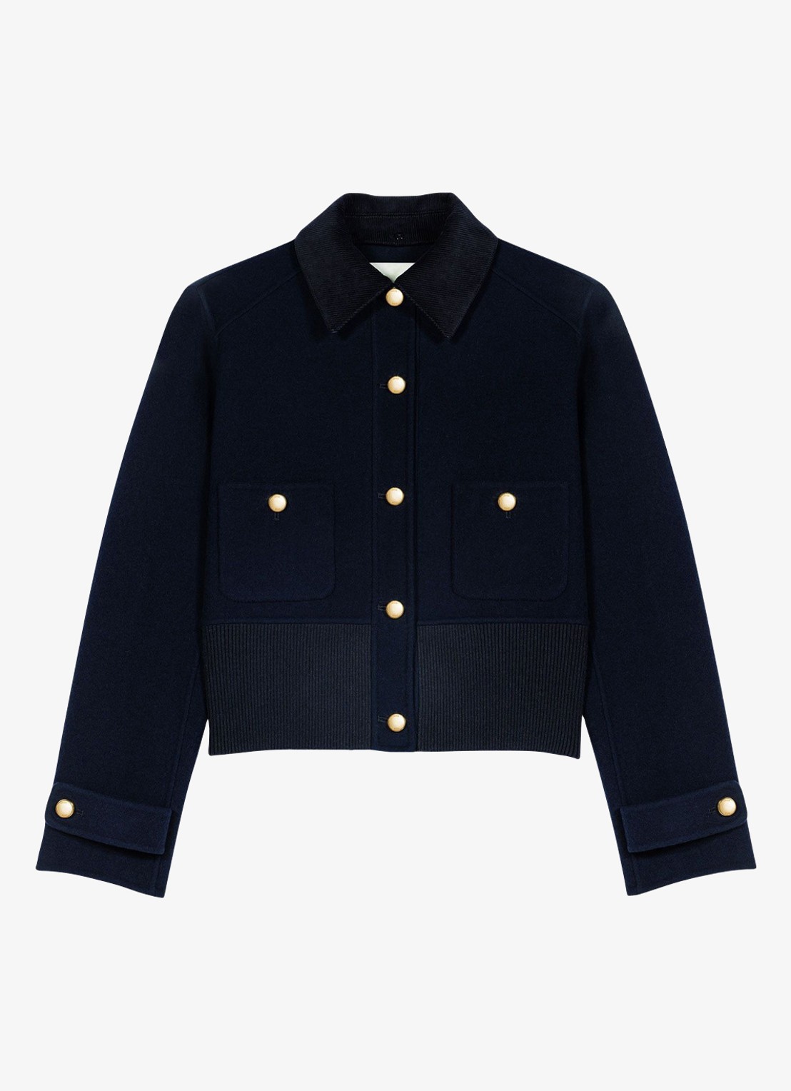 Maje Jack in wolblend - voorkant donkerblauw
