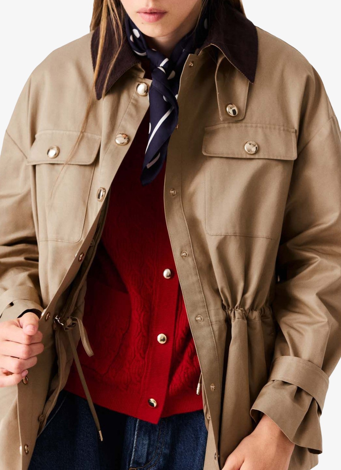 Maje Jack met opgestikte zakken - detail 6 beige