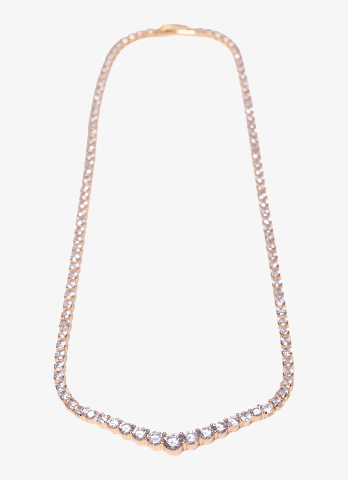 Maje Ketting met zirkonia - achterkant 4 goud