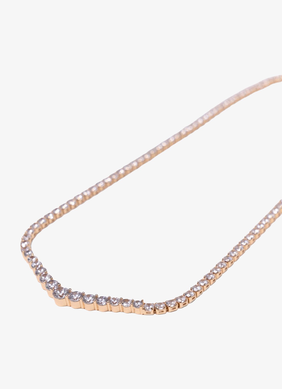 Maje Ketting met zirkonia - detail goud