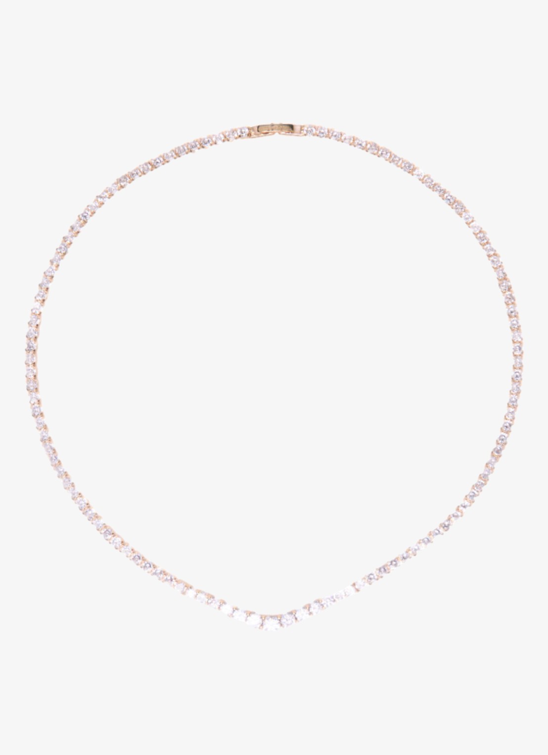 Maje Ketting met zirkonia - voorkant 5 goud