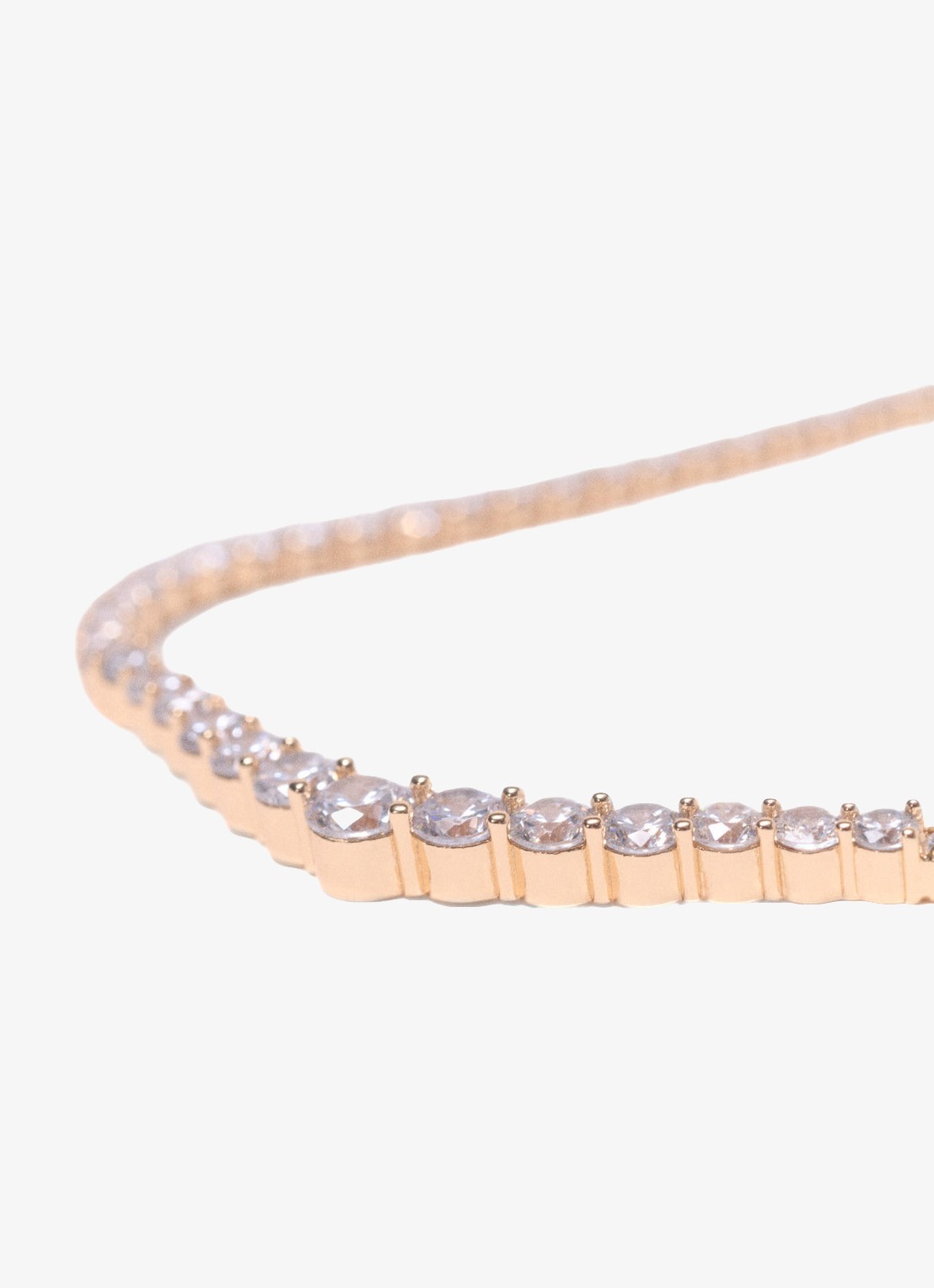 Maje Ketting met zirkonia - voorkant 6 goud
