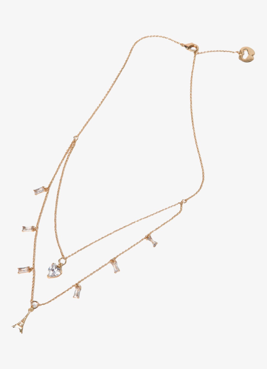 Maje Ketting met zirkonia - detail 3 goud